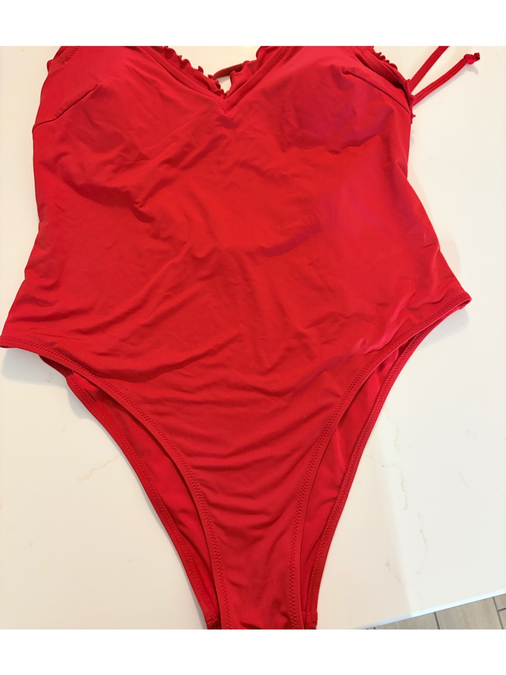 H&M Red One-Piece Swimsuit with Thin Straps